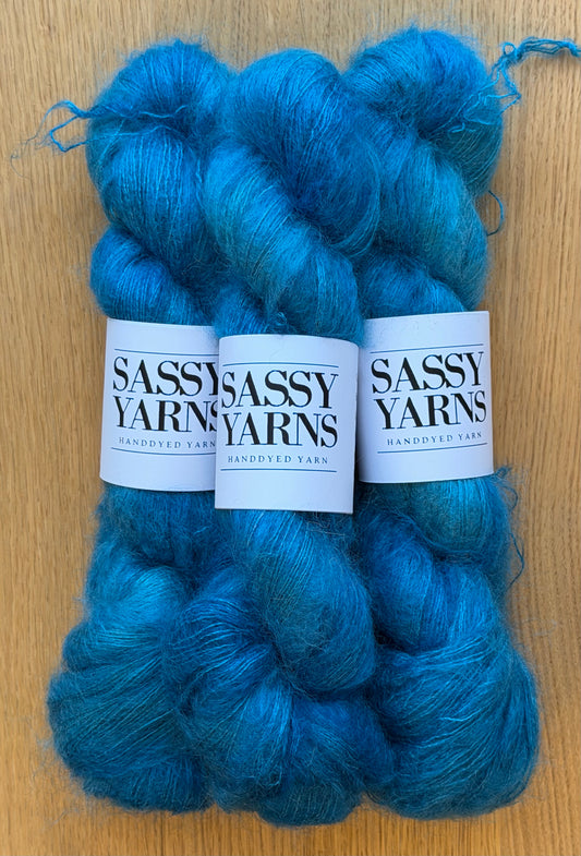 Kid silk mohair - Påfugl