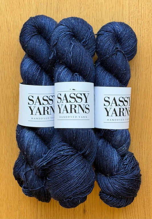Merino Singles glitter - Navy
