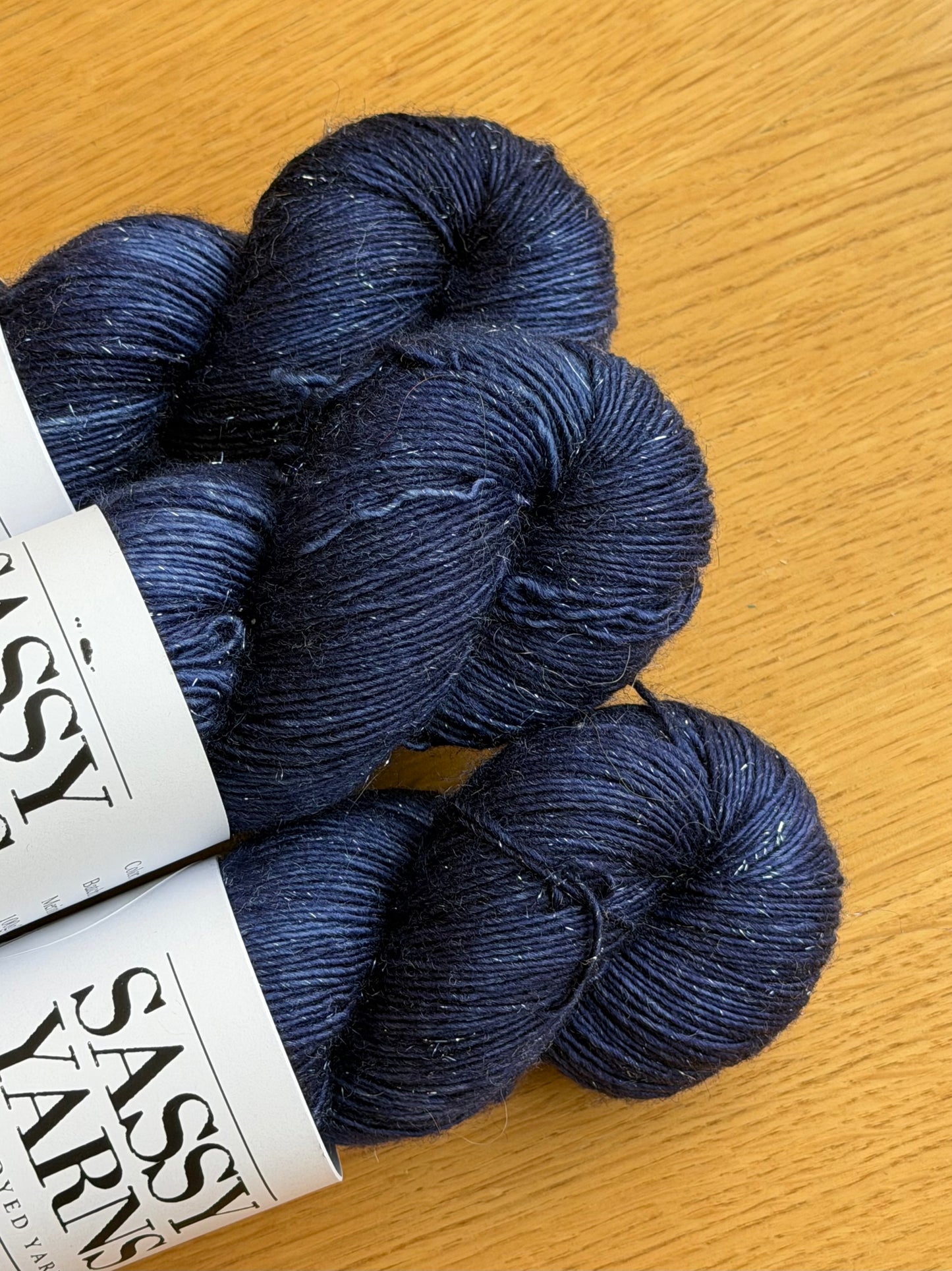 Merino Singles glitter - Navy