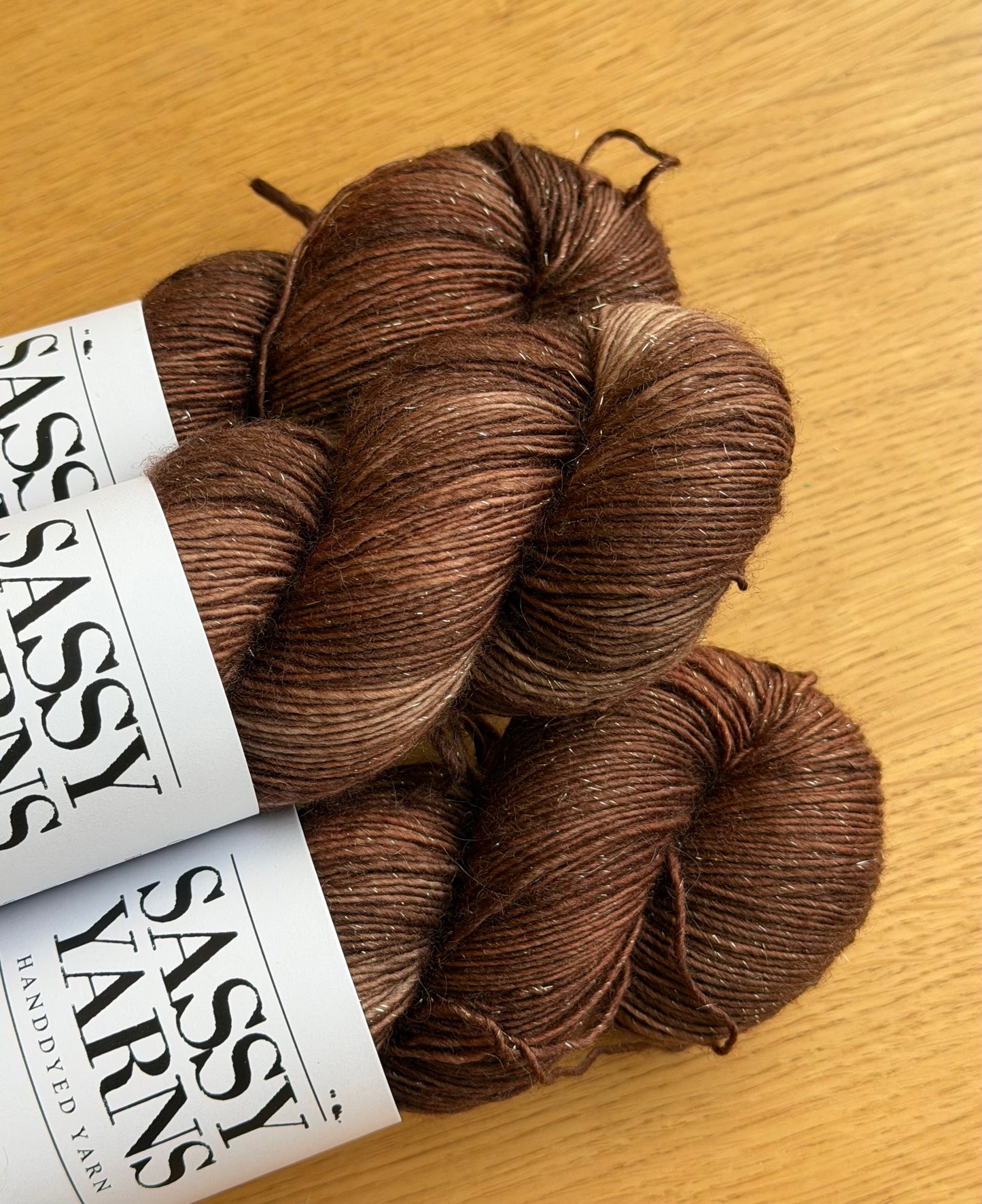 Merino Singles glitter - Chokolade