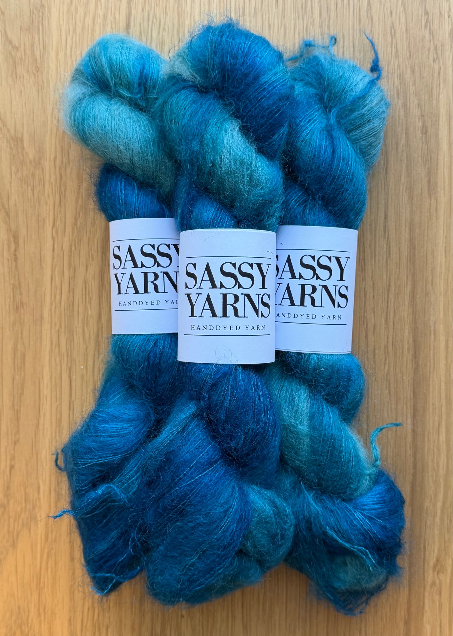 Kid silk mohair - Påfugl