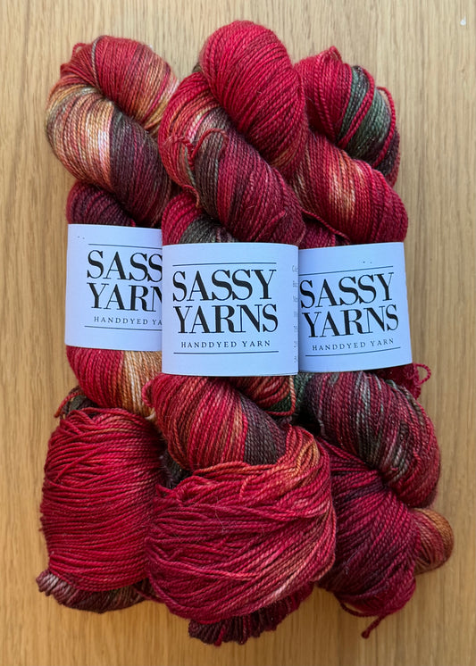 Merino Guld Glitter Sock - Æbler