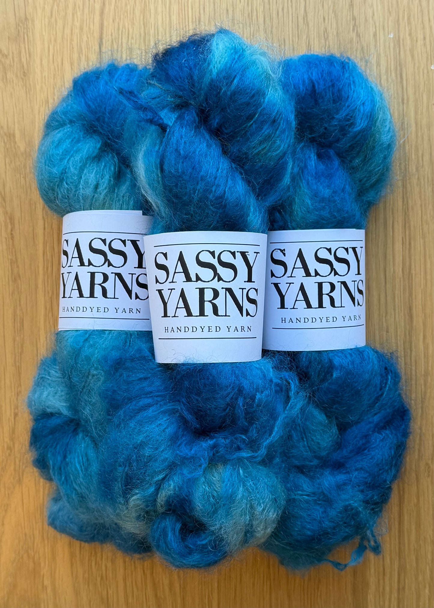 Chunky/fed Mohair - Påfugl