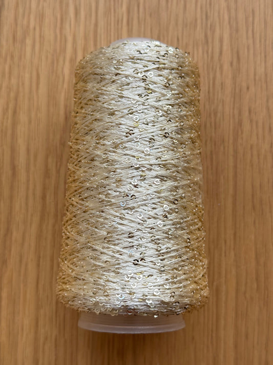 Små pailletter - ivory guld paillette