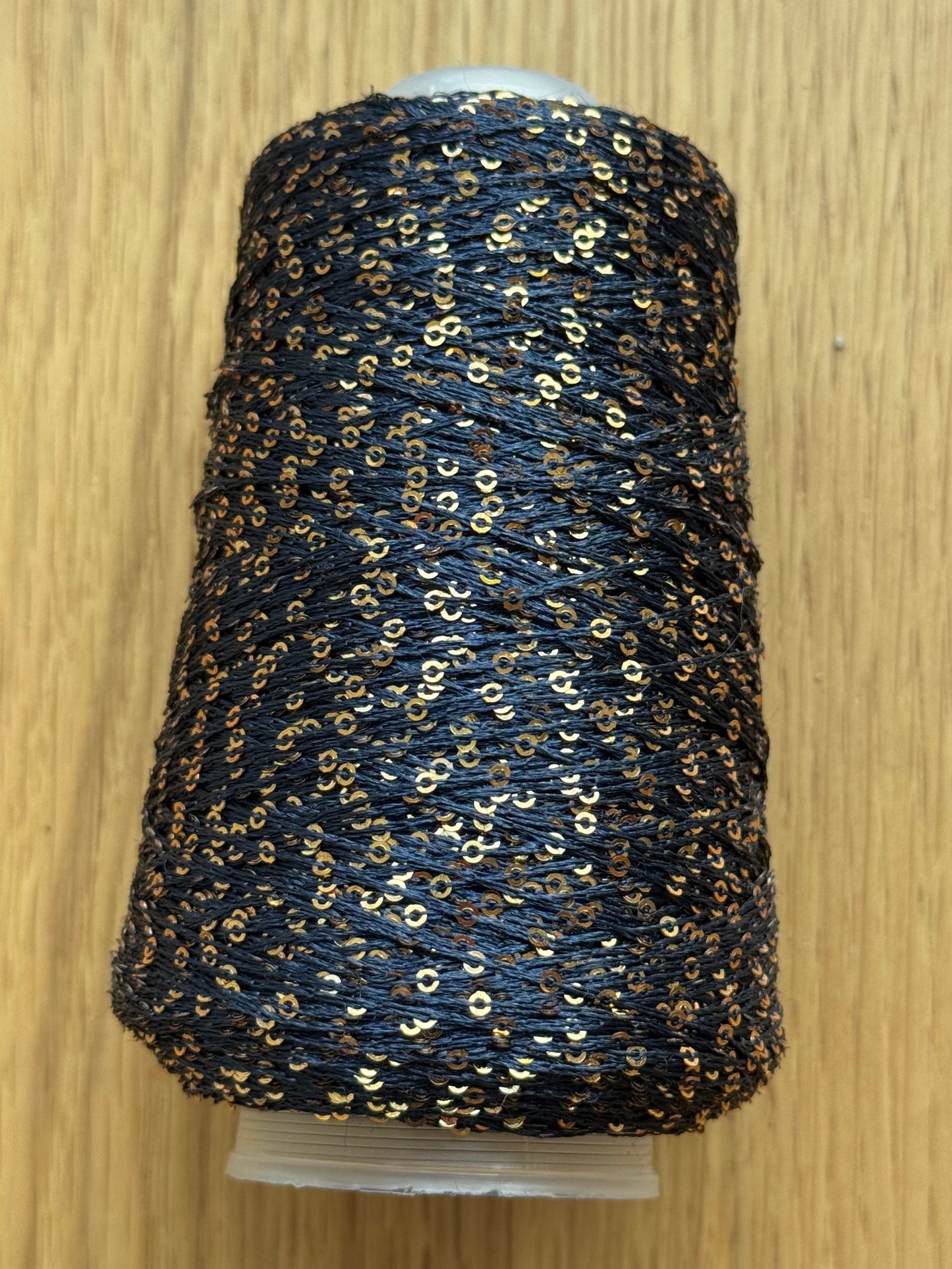 Små pailletter - Navy m. guld