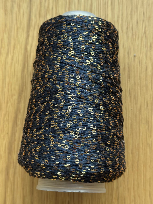 Små pailletter - Navy m. guld