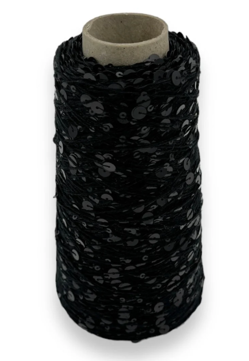 Wolle Halle Paillette - Sort