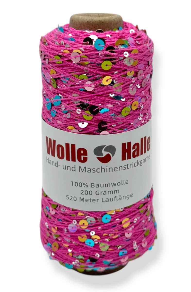 Wolle Halle Paillette - Multi Pink