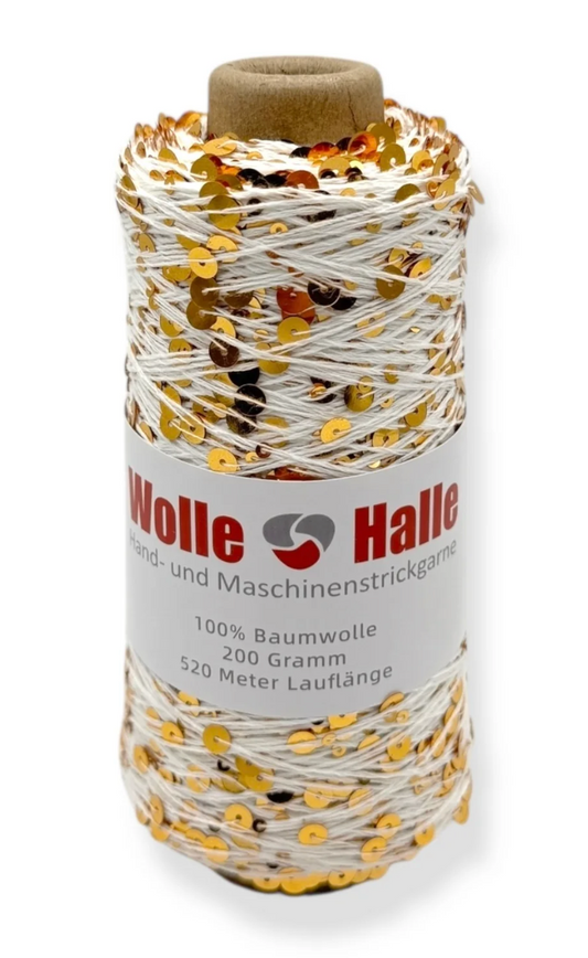 Wolle Halle Paillette - Guld