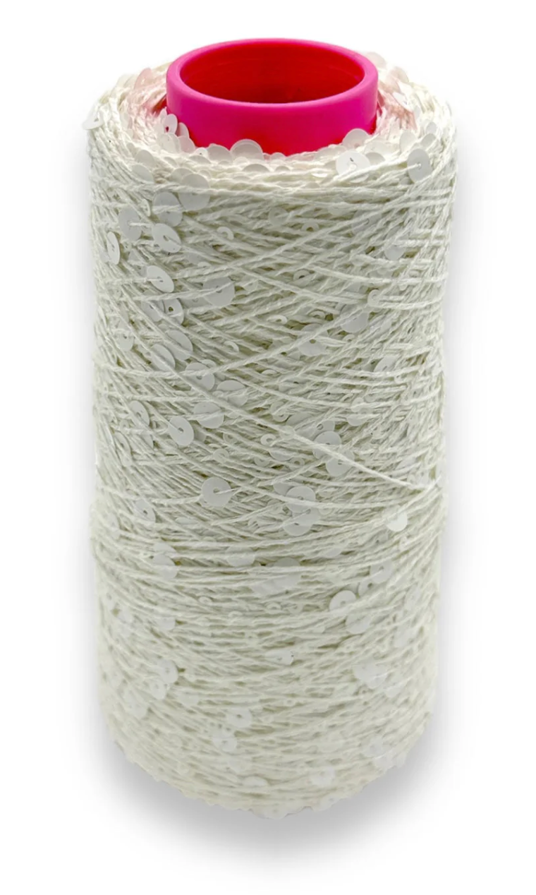 Wolle Halle Paillette - Hvid