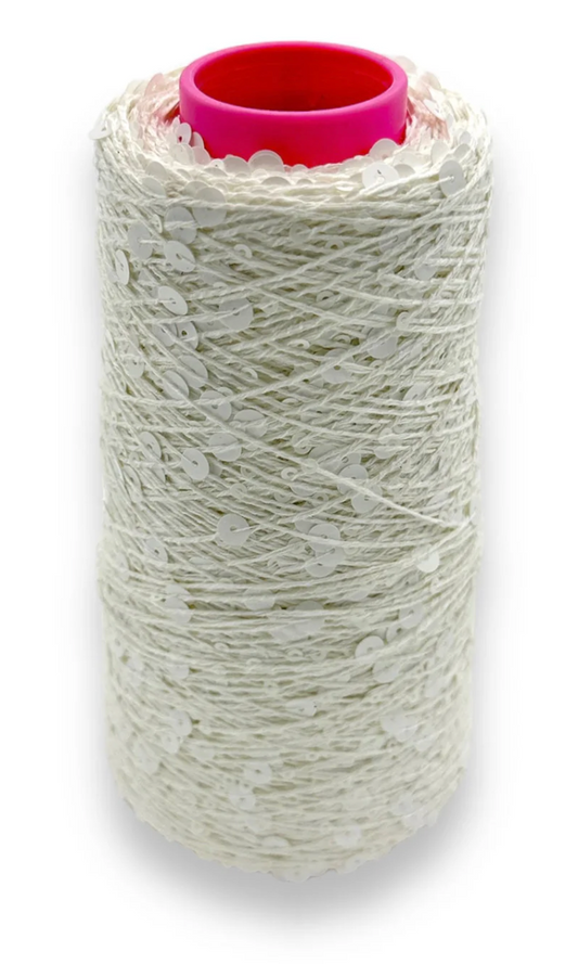 Wolle Halle Paillette - Hvid