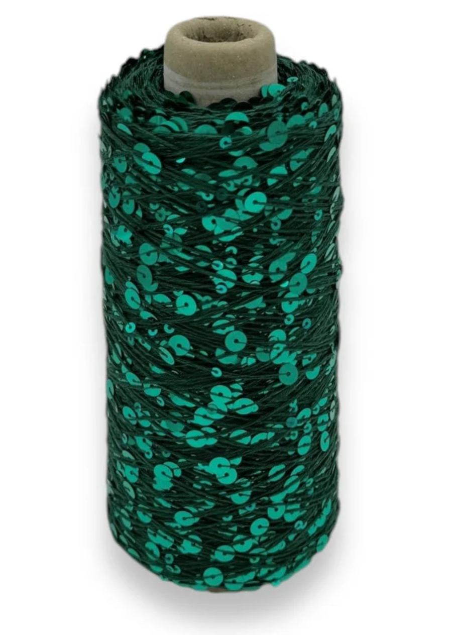 Wolle Halle Paillette - Smaragd