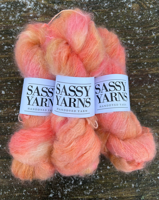 Chunky/fed Mohair - Visne Roser