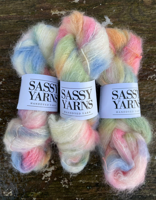 Chunky/fed Mohair - Pasteller