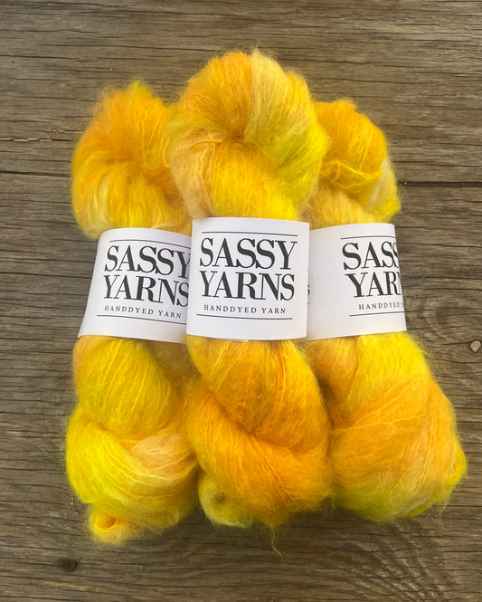 Chunky/fed Mohair - Solskin