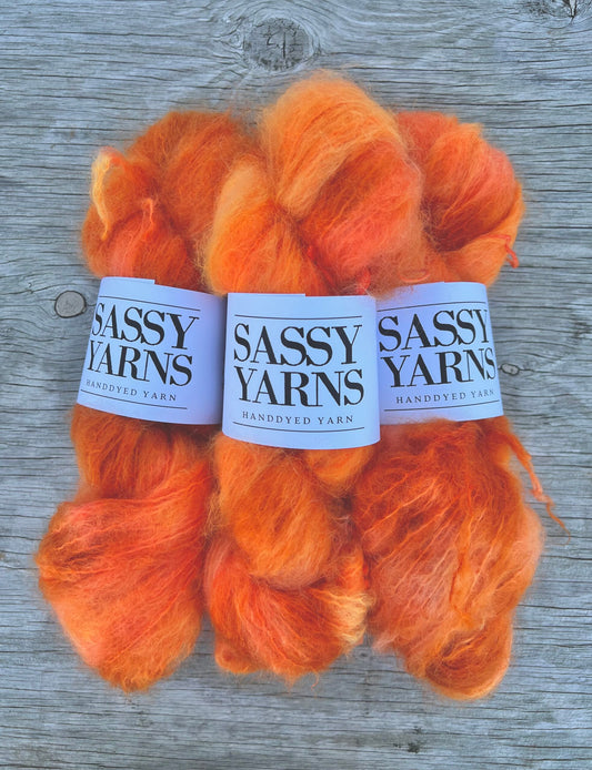 Chunky/fed Mohair - Appelsiner