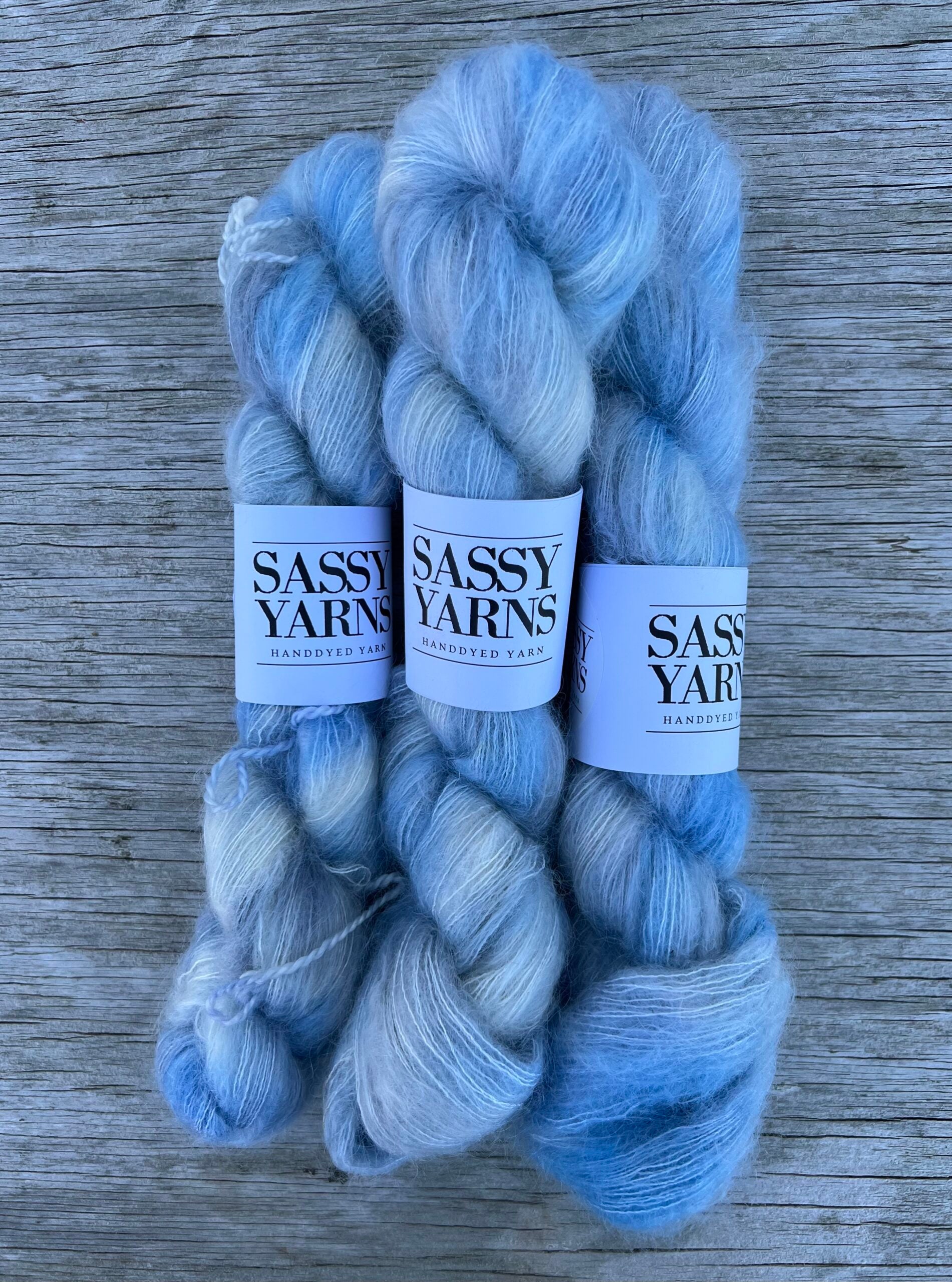 Kid silk mohair - Blå tåge