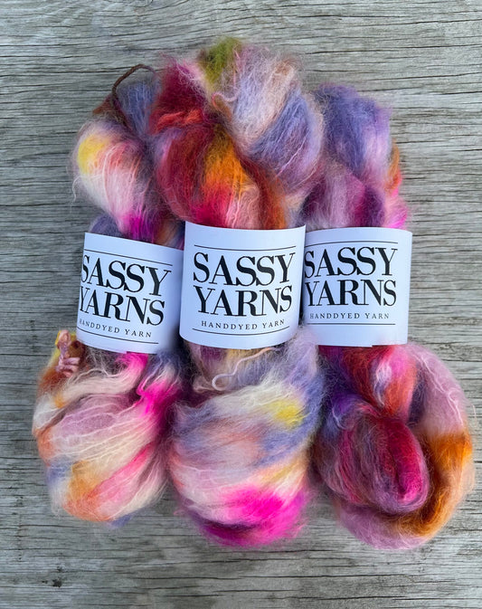 Chunky/fed Mohair - Flower Power