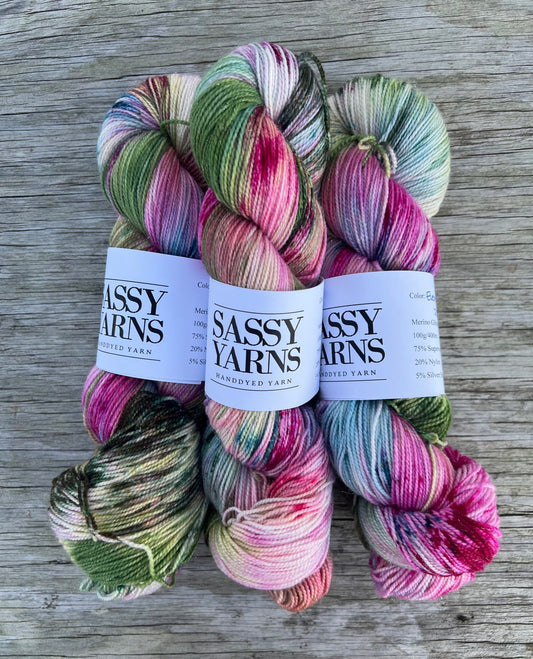 Merino Sølv Glitter Sock - Eventyr