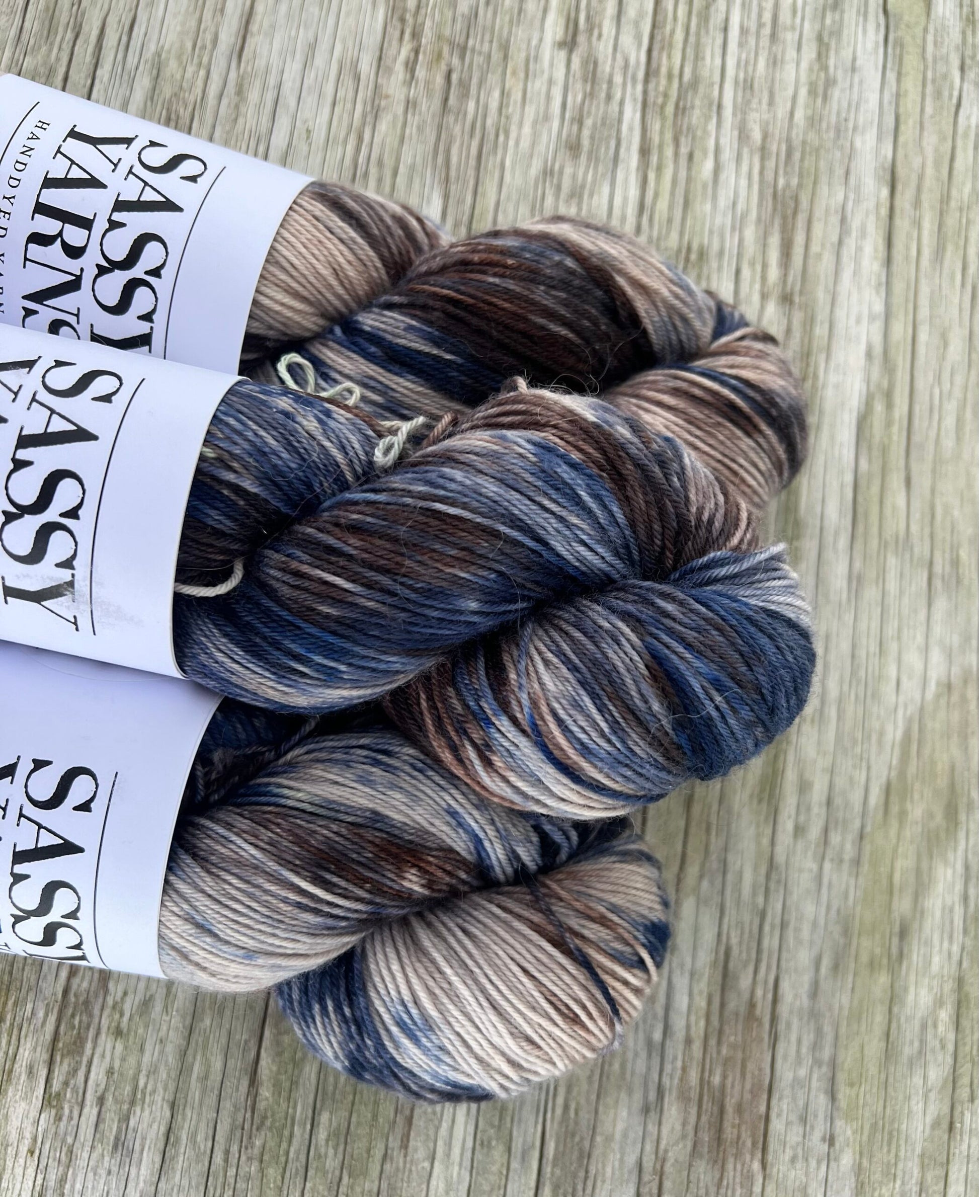 Merino Sock - blå/brun - View 2