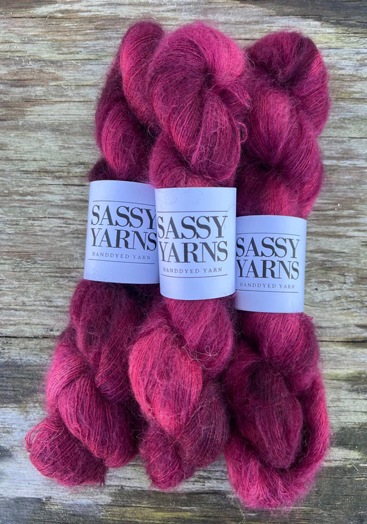 Kid silk mohair - Rødvin