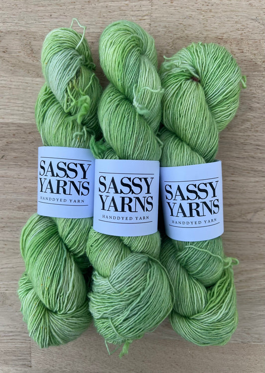Merino Singles glitter - Lys grøn