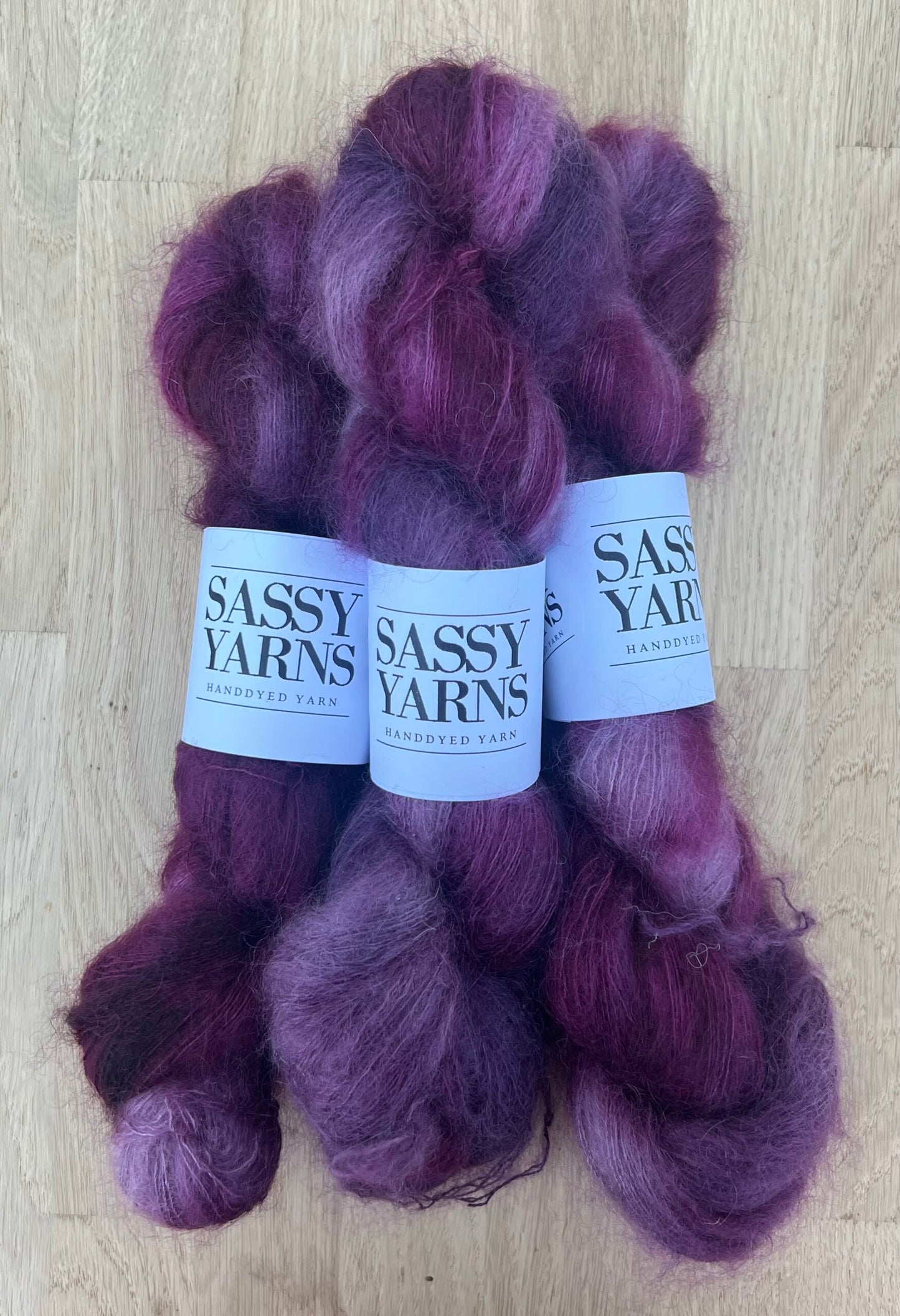 Kid silk mohair - Auberginer