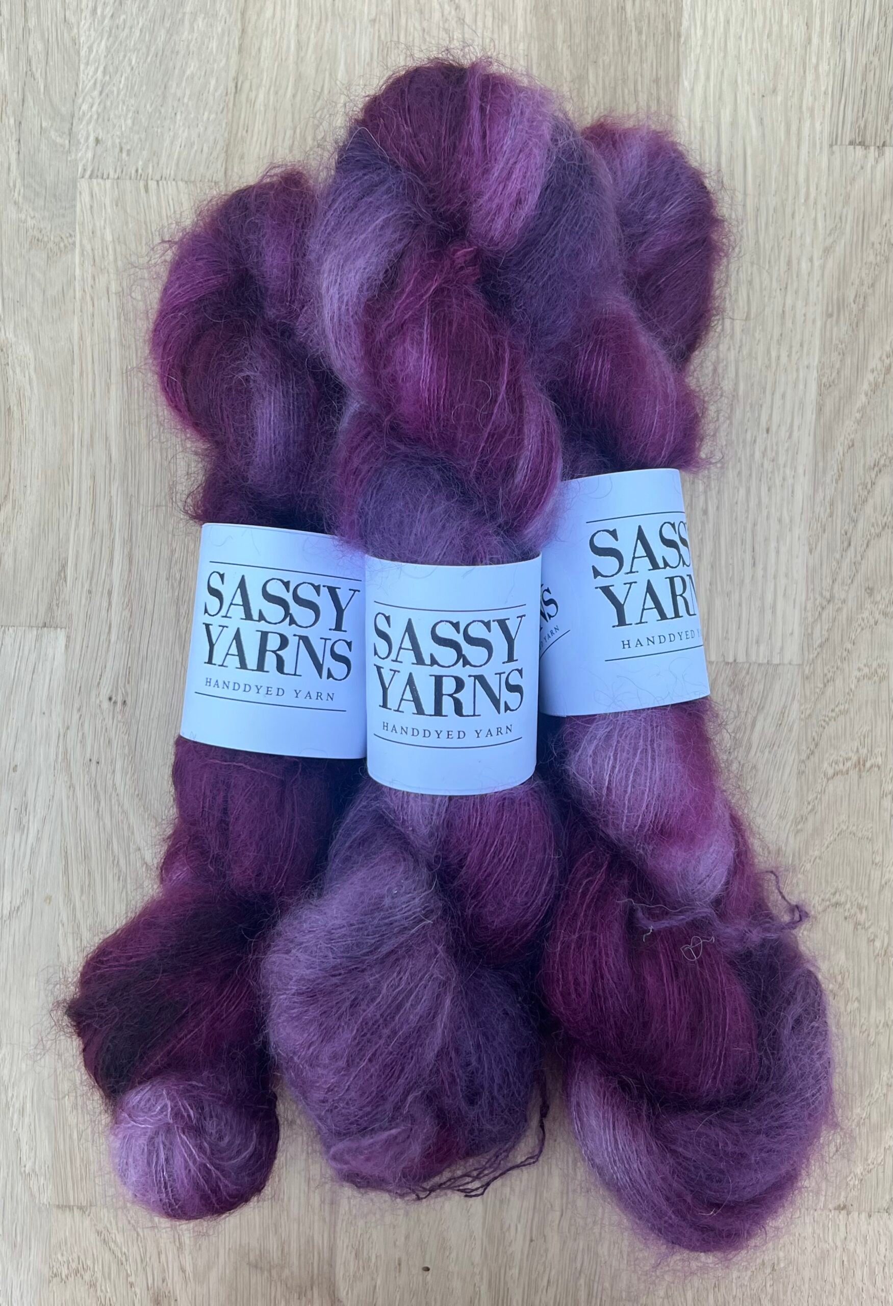 Kid silk mohair - Auberginer
