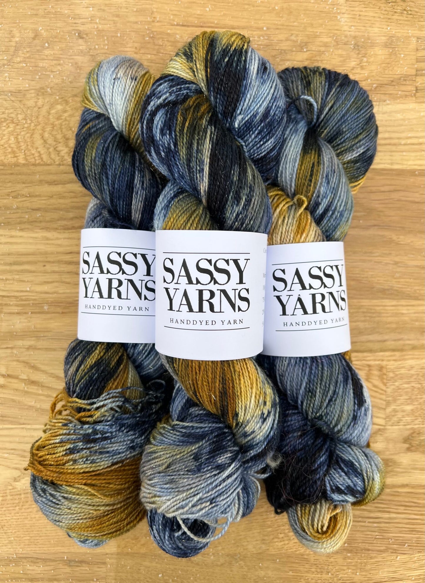 Merino Guld Glitter Sock - Vinter