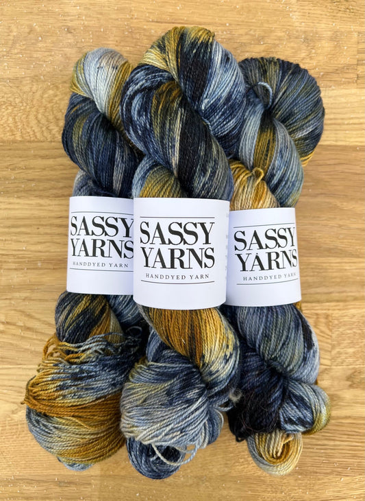Merino Guld Glitter Sock - Vinter