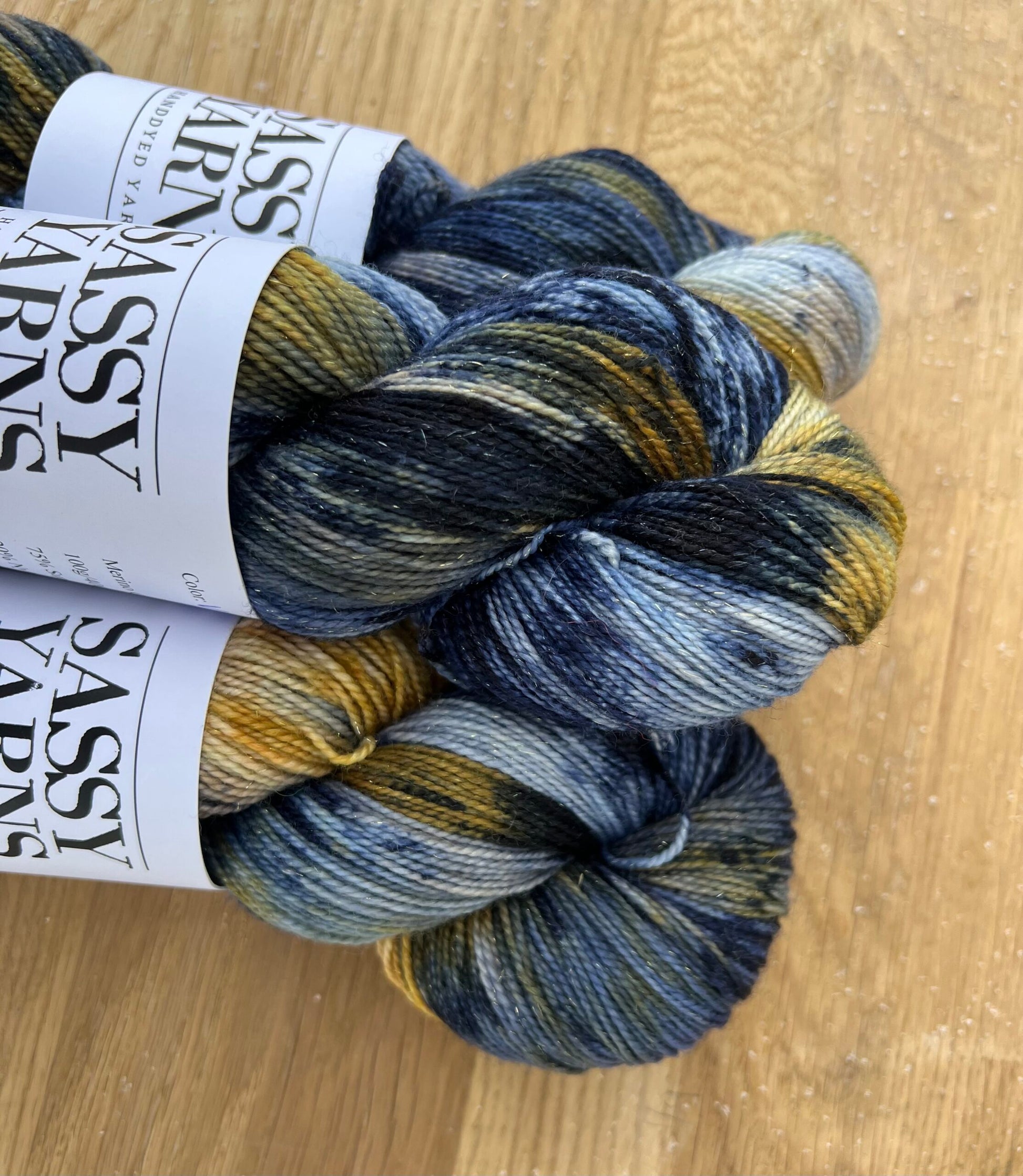 Merino Guld Glitter Sock - Vinter - View 2